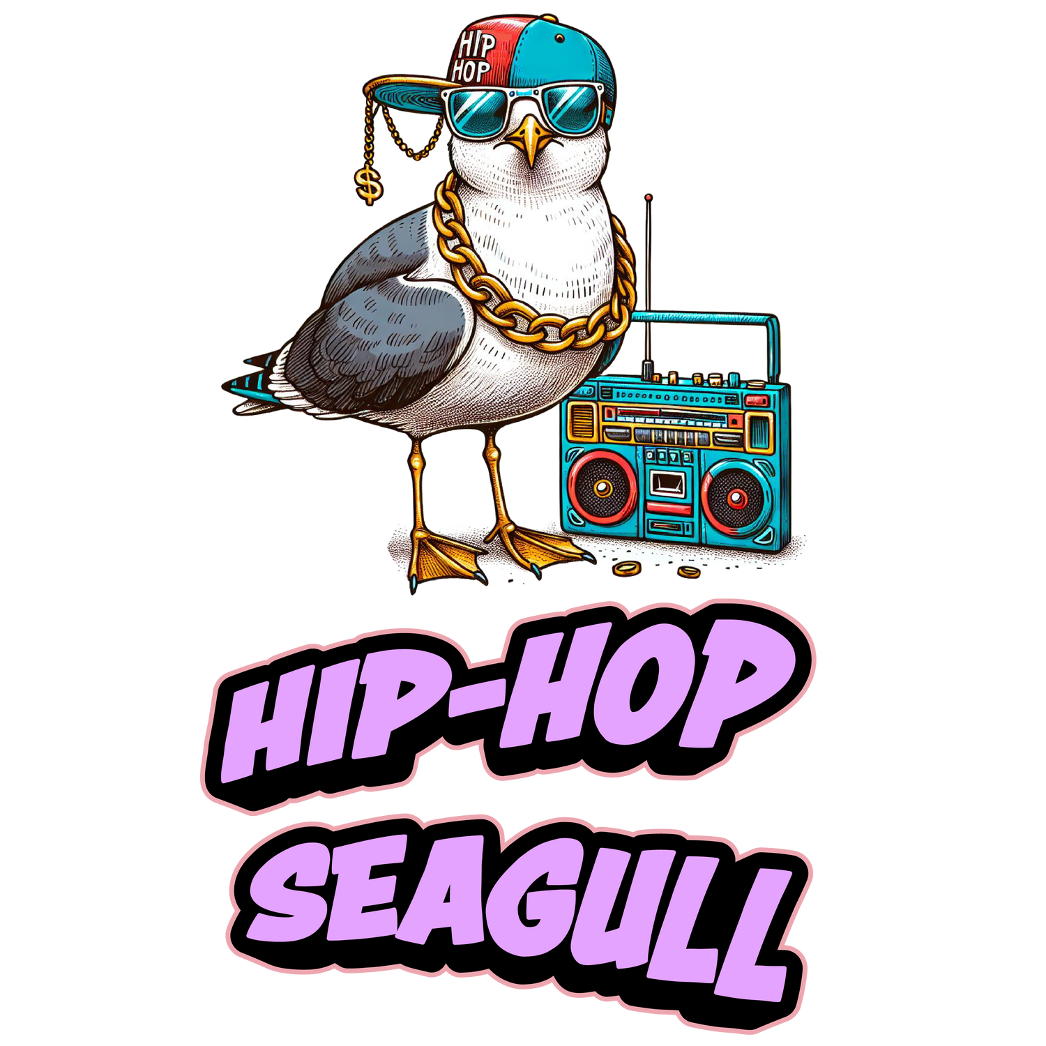 Hip-Hop Seagull (Oversized Hoody)
